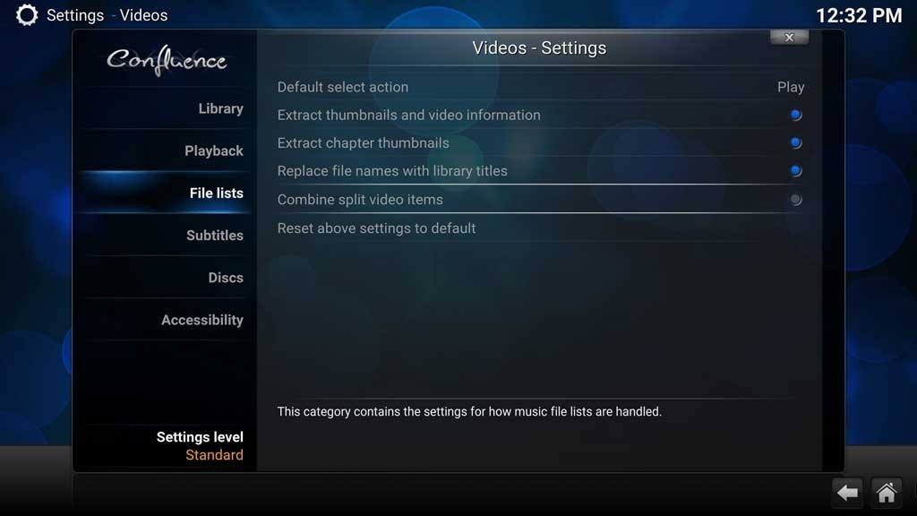 Kodi System Video Settings