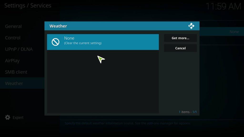 Installing Weather Add-ons