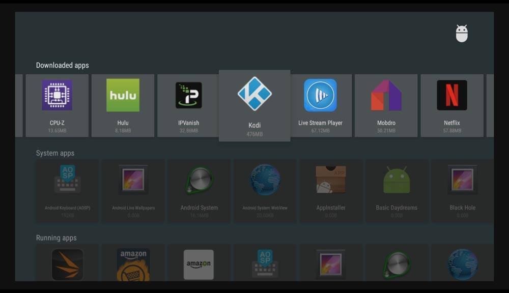 How do I reset Kodi on Android box - Downloaded apps